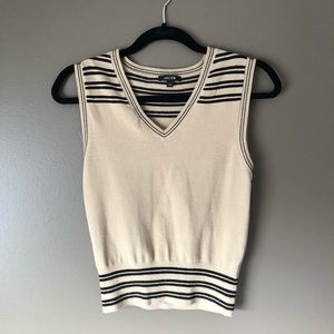 Sand coloured sleeveless sweater